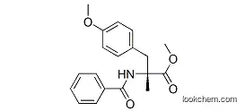 Molecular Structure of 172168-14-8 (N-Benzoyl-O,a-dimethyl-D-tyrosine Methyl Ester)